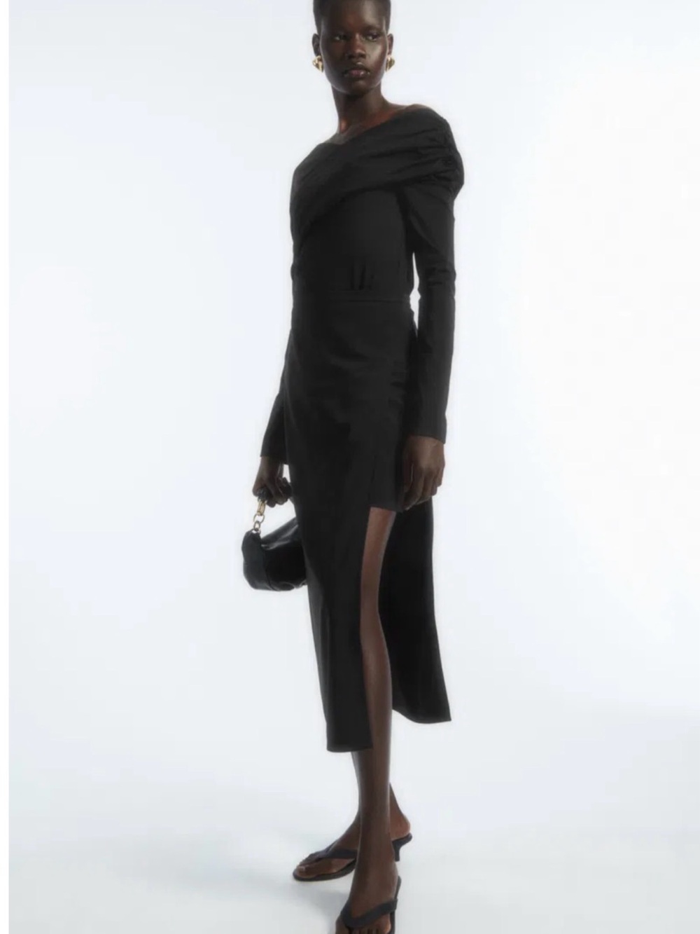 NWT Black COS Asymmetrical pencil skirt